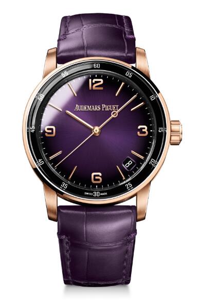 Audemars Piguet CODE 11.59 Automatic Pink Gold Purple Replica watch 15210OR.OO.A616CR.01
